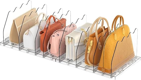 Handbag Organizer Rack, Clear Purse Storage Holder