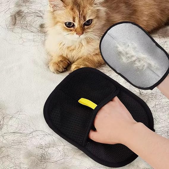 Salhap Pet Hair Removal Glove for Cats & Dogs, Upgraded Five-Finger Electrostatic Pet Hair Glove, Reusable Magic Brush Pet Hair Remover Tool for Laundry, Couch, Carpet, Car Seat