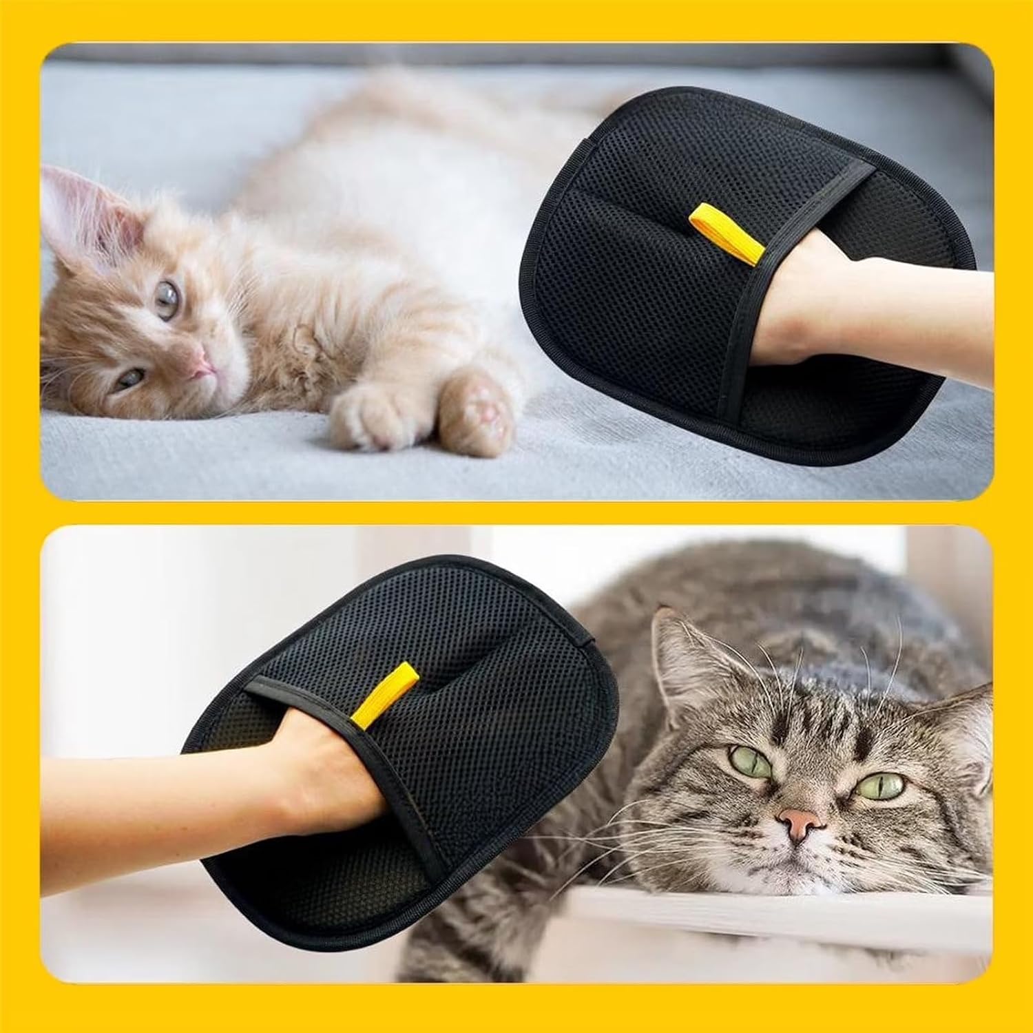Salhap Pet Hair Removal Glove for Cats & Dogs, Upgraded Five-Finger Electrostatic Pet Hair Glove, Reusable Magic Brush Pet Hair Remover Tool for Laundry, Couch, Carpet, Car Seat