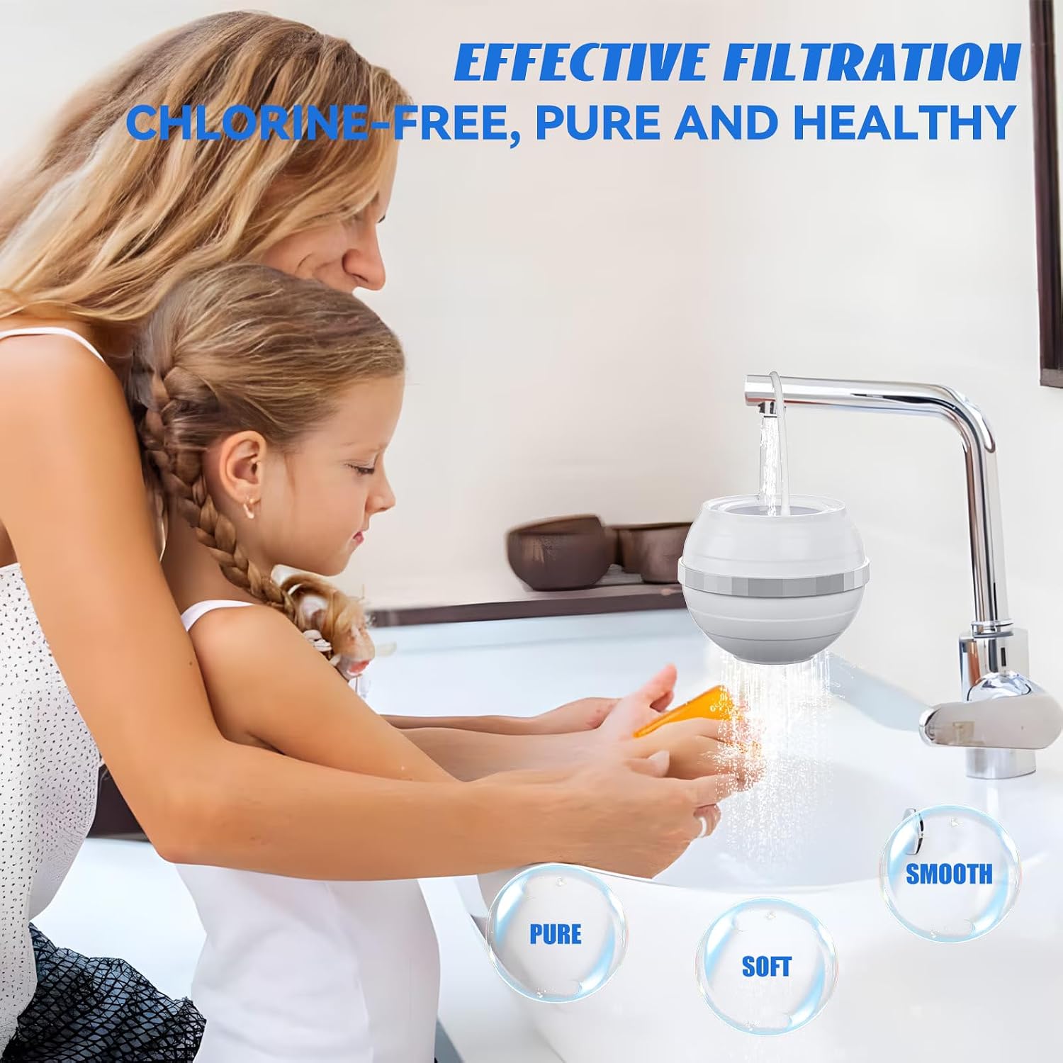 Bath Filter for Tub - 10 Stage Filtration System, Removes Contaminants, Improves Skin & Hair Health, 2,500 Gallons Capacity
